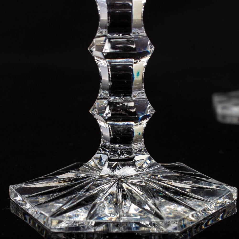 Crystal Wine Glasses | Beautifully Etched with Floral Designs | Set of 2 - Picture 3 of 8